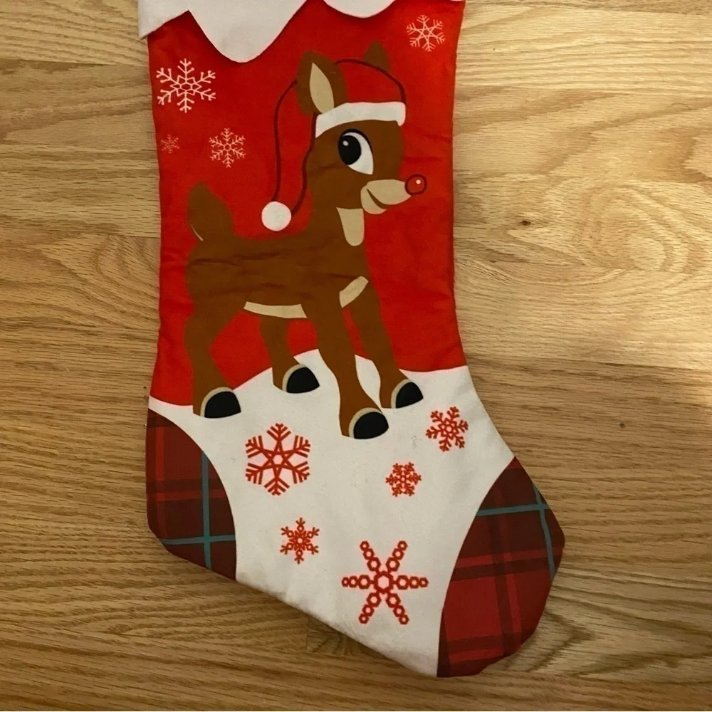 Rudolph the Red Nosed Reindeer Musical Christmas Stocking NEW Plays Song